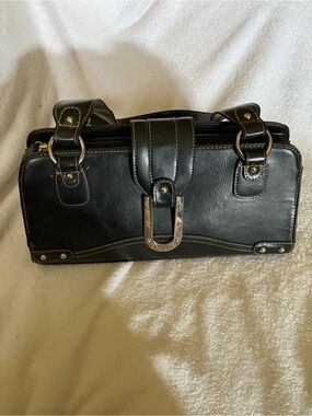 Black Leather Carryall Bag - Classic Black